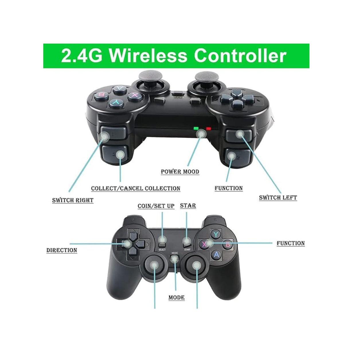 2.4g wireless controller gamepad