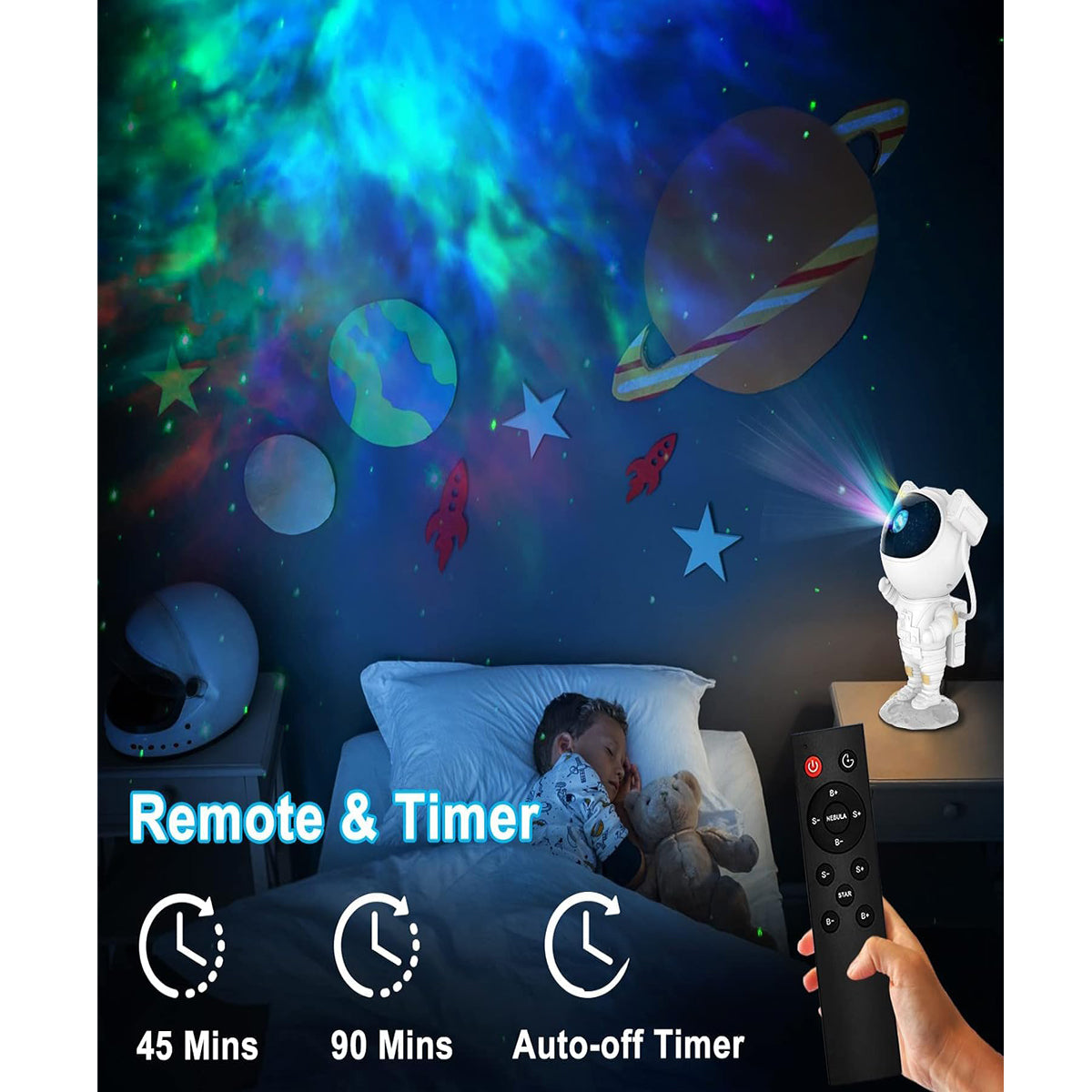 ๐ One94store Astronaut Galaxy Projector Night Light