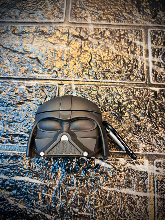 4CRAZEE Compatible for AirPods Pro 2nd Generation Case Cover with Keychain, Soft Silicone Skin Case Cover Full Protective (Only Silicone Cover) (DARTH VADER)