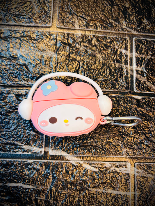 4CRAZEECompatible for AirPods Pro 2nd Generation Case Cover with Keychain, Soft Silicone Skin Case Cover Full Protective (Only Silicone Cover) (Cool Kitty)