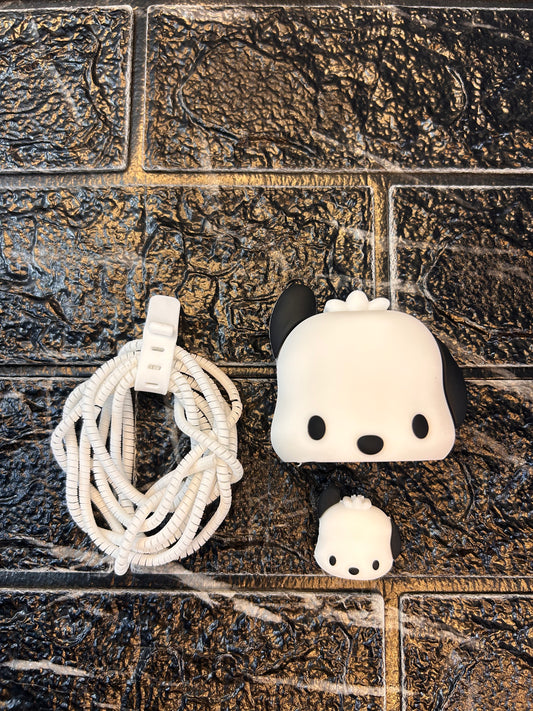 4CRAZEE Compatible for iPhone Charger Case Cover, Funny Cartoon Character, Silicone Charger Case Cover Compatible for 18-20W 360 Degree Full Protection Cover