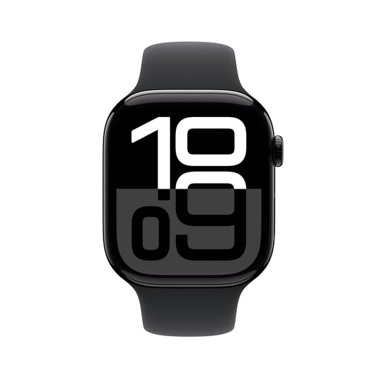 Apple Watch Series 10 [GPS + Cellular 46 mm] Smartwatch with Jet Black Aluminium Case with Black Sport Band- S/M. Fitness Tracker, ECG App, Always-On Retina Display, Water Resistant